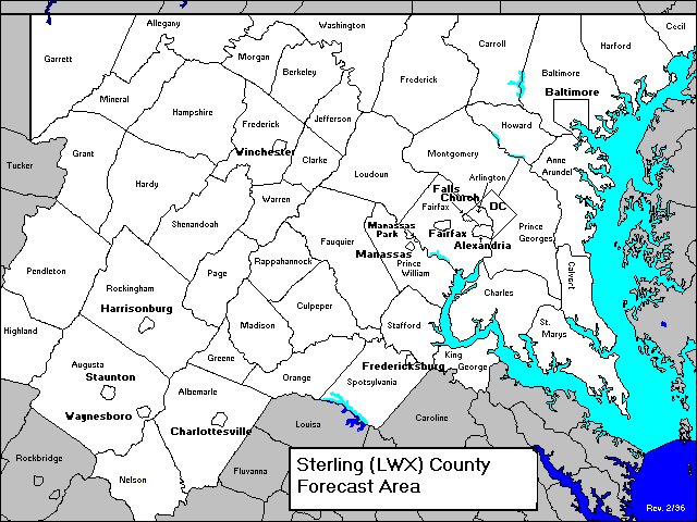 LWX Coverage Area